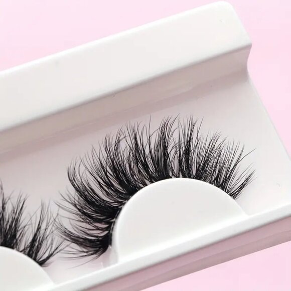 1 Pairs Wispy Faux Mink Lashes, 3D Fluffy False Eyelashes, Dramatic Volume - Picture 6 of 8
